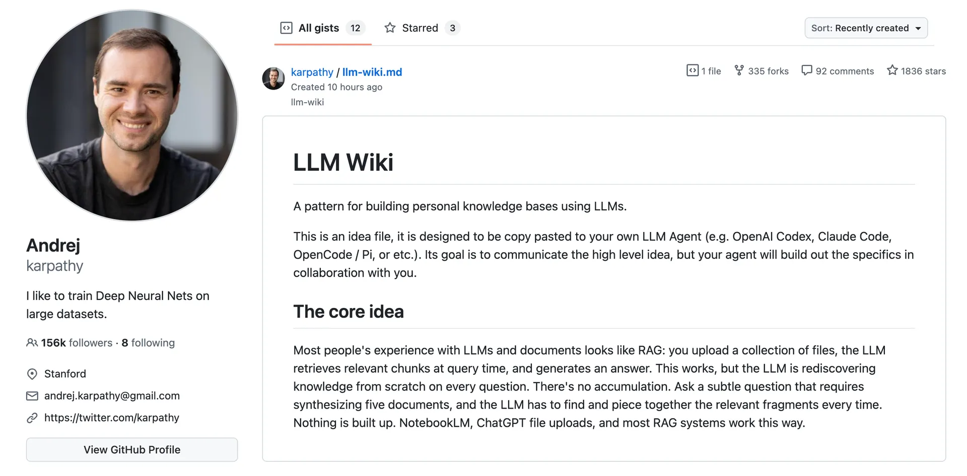 카파시가 제안한 'LLM Wiki' 패턴 주목...개인 지식 기반 구축의 새로운 접근법
