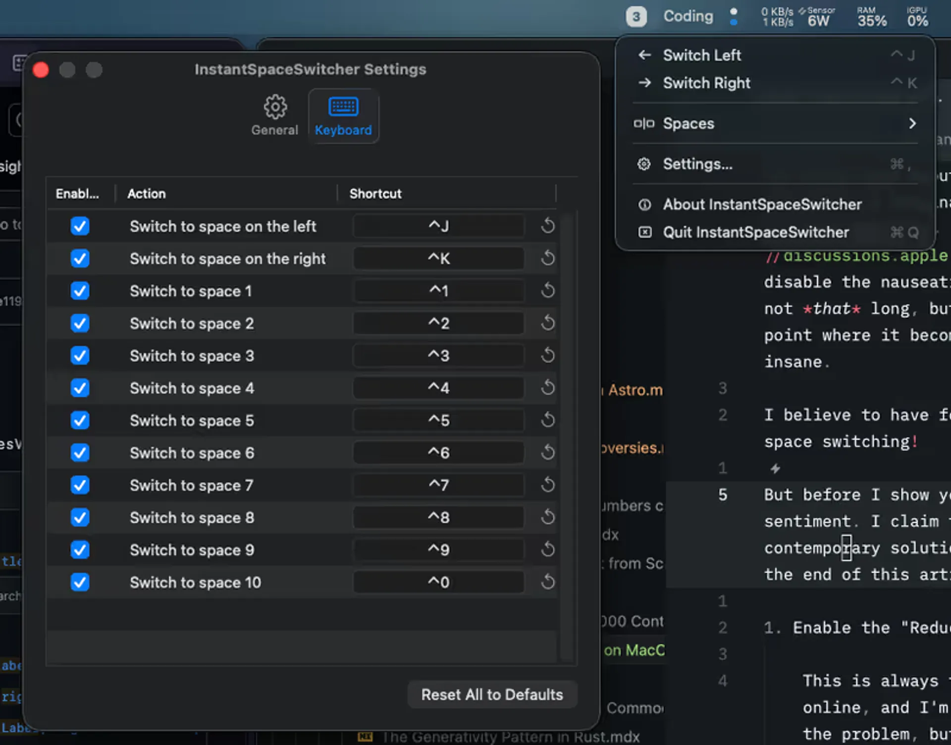macOS 공간 전환 도구 'InstantSpaceSwitcher' 주목받아...애플 기본 애니메이션 문제 해결하는 오픈소스 솔루션