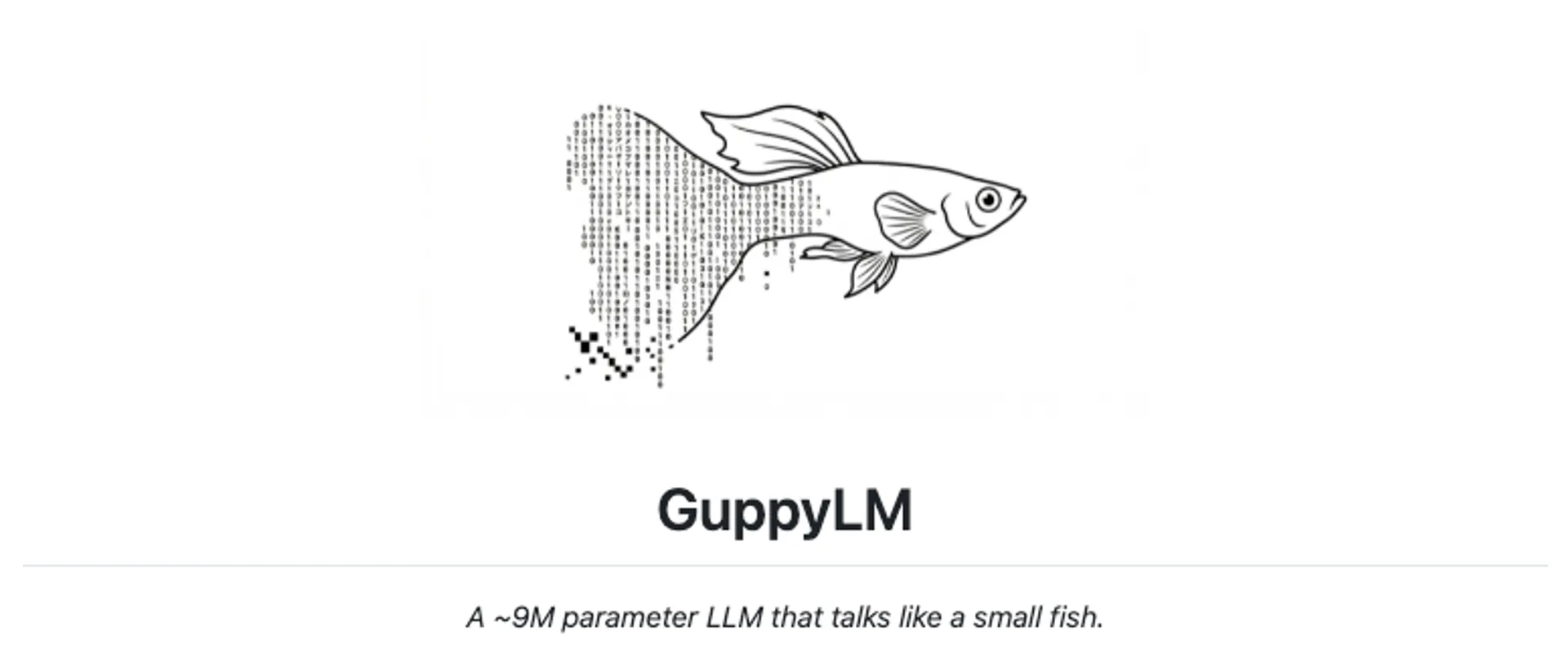 소형 물고기 AI '구피LM', 언어모델 교육 진입장벽 낮춘다...5분 만에 훈련 가능한 900만 매개변수 모델