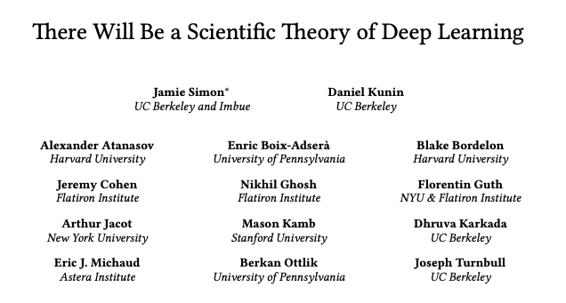딥러닝의 과학적 이론 체계가 등장하고 있다...훈련 과정과 네트워크 성능을 설명하는 수학적 법칙들