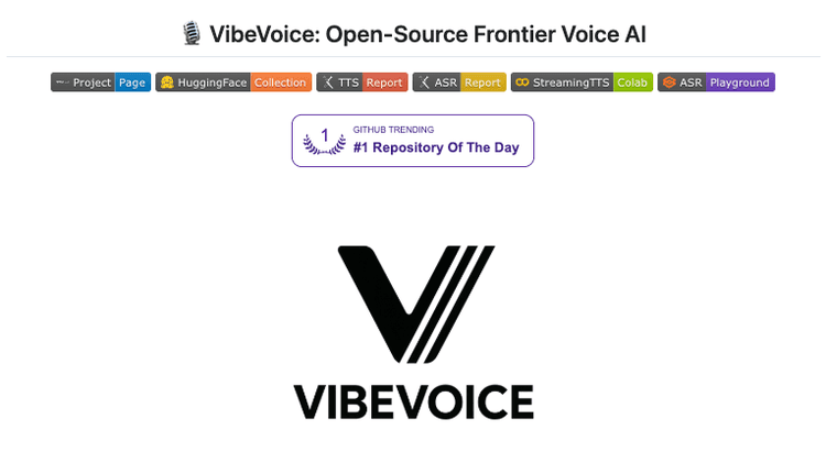 마이크로소프트, 음성 인식·합성 AI 모델 'VibeVoice' 공개...ASR·TTS 통합 지원, 고품질 장문 음성 처리 가능