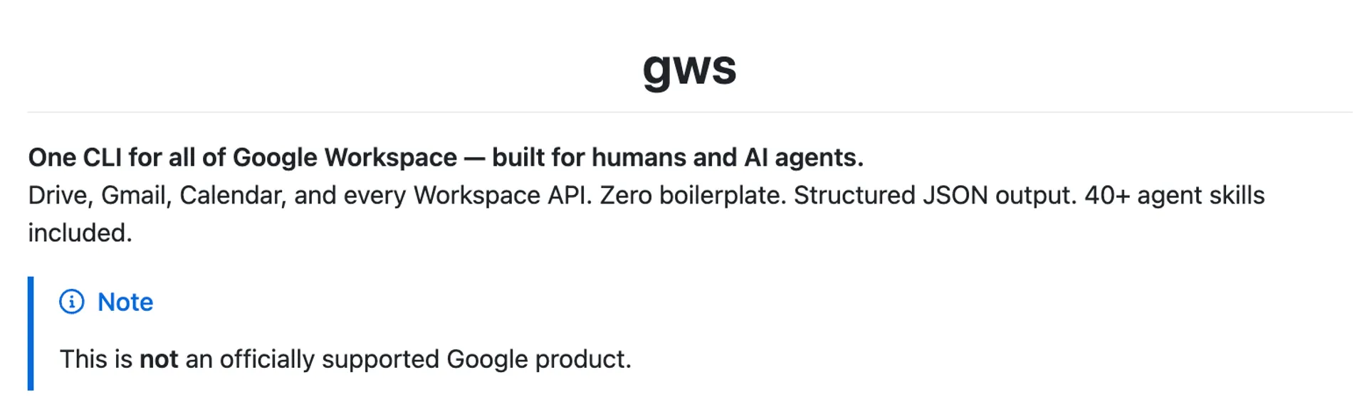 구글, 워크스페이스 전용 통합 CLI 도구 'gws' 공개...AI 에이전트 연동 지원