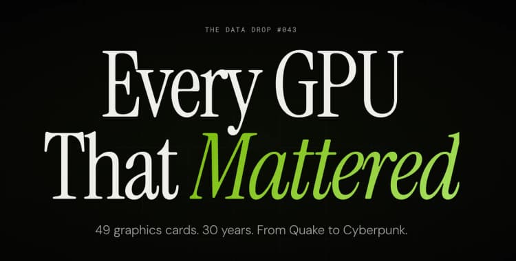 30년 GPU 발전사 한눈에 보는 대화형 시각화 공개...1996년 100만 개 트랜지스터서 2025년 92억 개까지 기술 진화 추적
