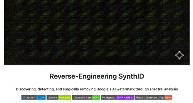 구글 AI 이미지 워터마크 시스템 역공학 프로젝트 논란...SynthID 우회 기술 공개로 AI 콘텐츠 탐지 신뢰성 의문